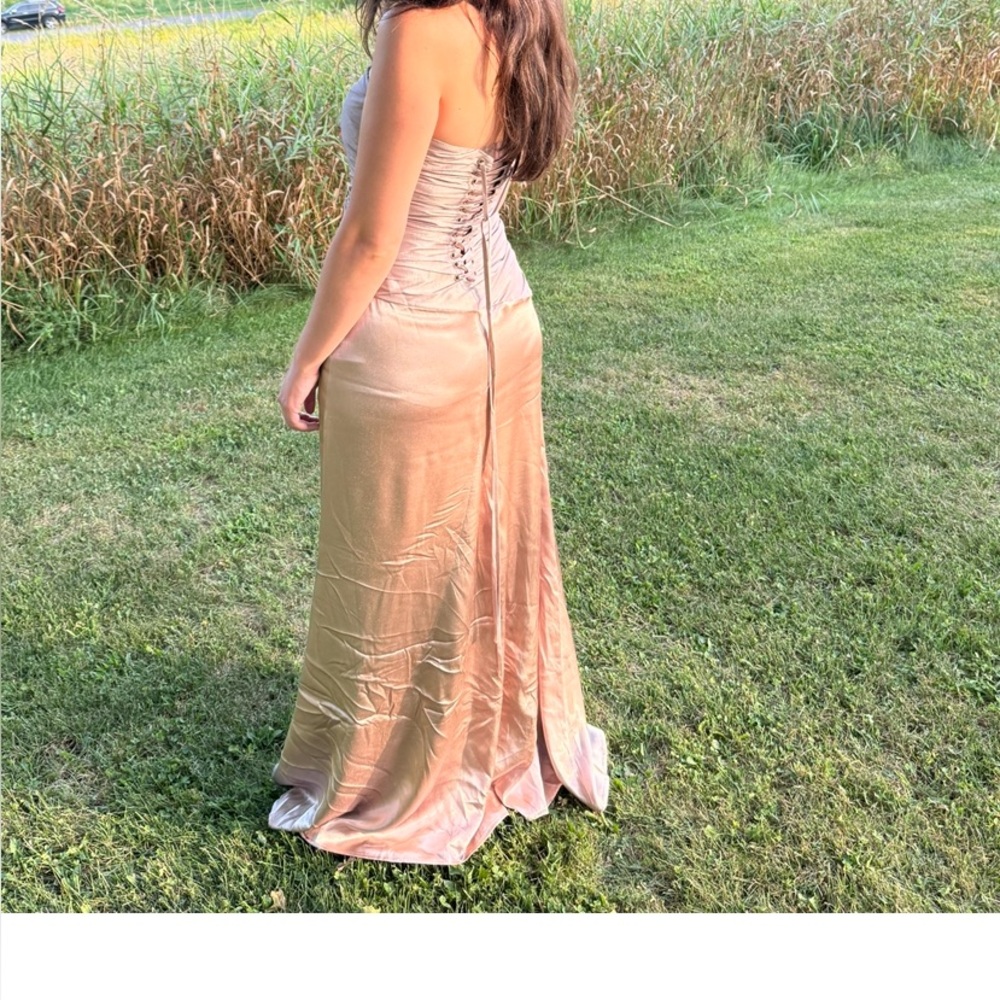 Meshki Serena Strapless Dress in Bronze Taupe - Picture 5 of 5